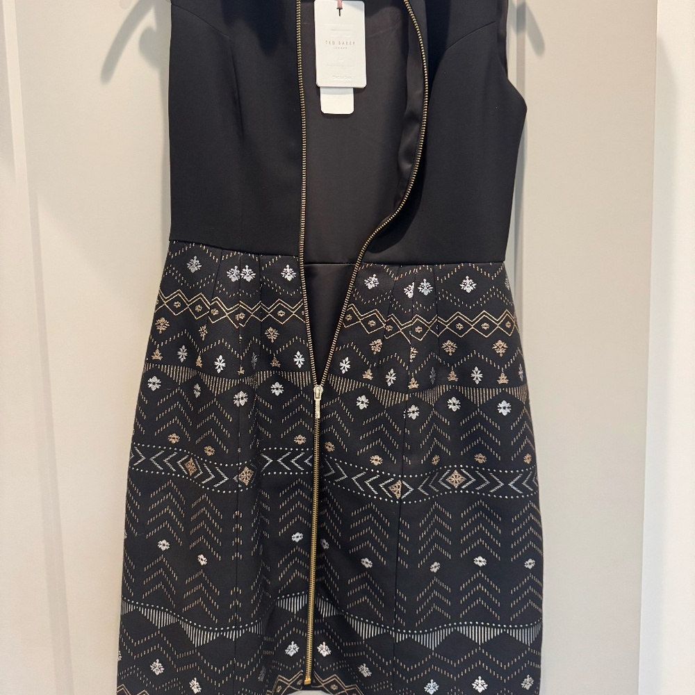 Ted Baker, size 2, black/gold NWT
